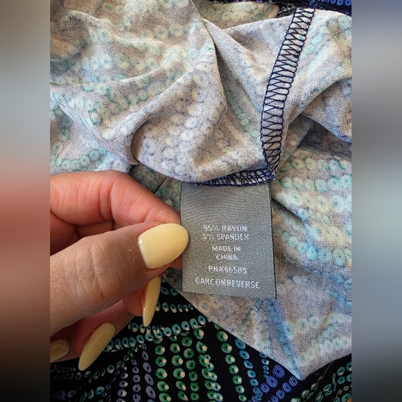 Berkley Jensen Size XXL Braided Halter Maxi Dress New w/ Tags Blue Palm Print - Picture 9 of 12